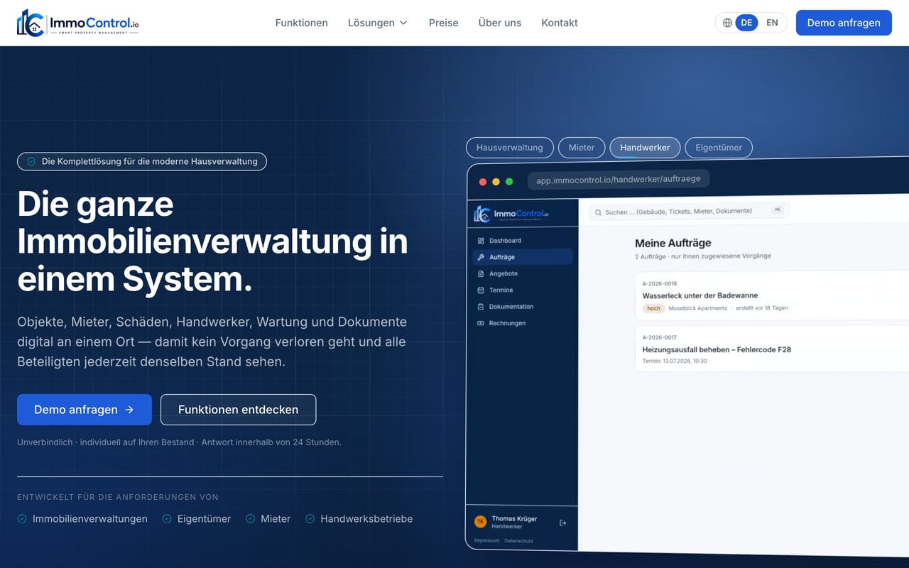ImmoControl – Website